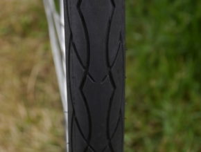 Change from mountain bike tires to road tires for better road riding.