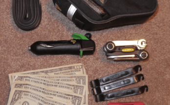Essential items to carry in your bicycle saddle bag.